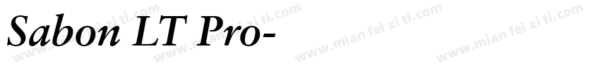 Sabon LT Pro字体转换